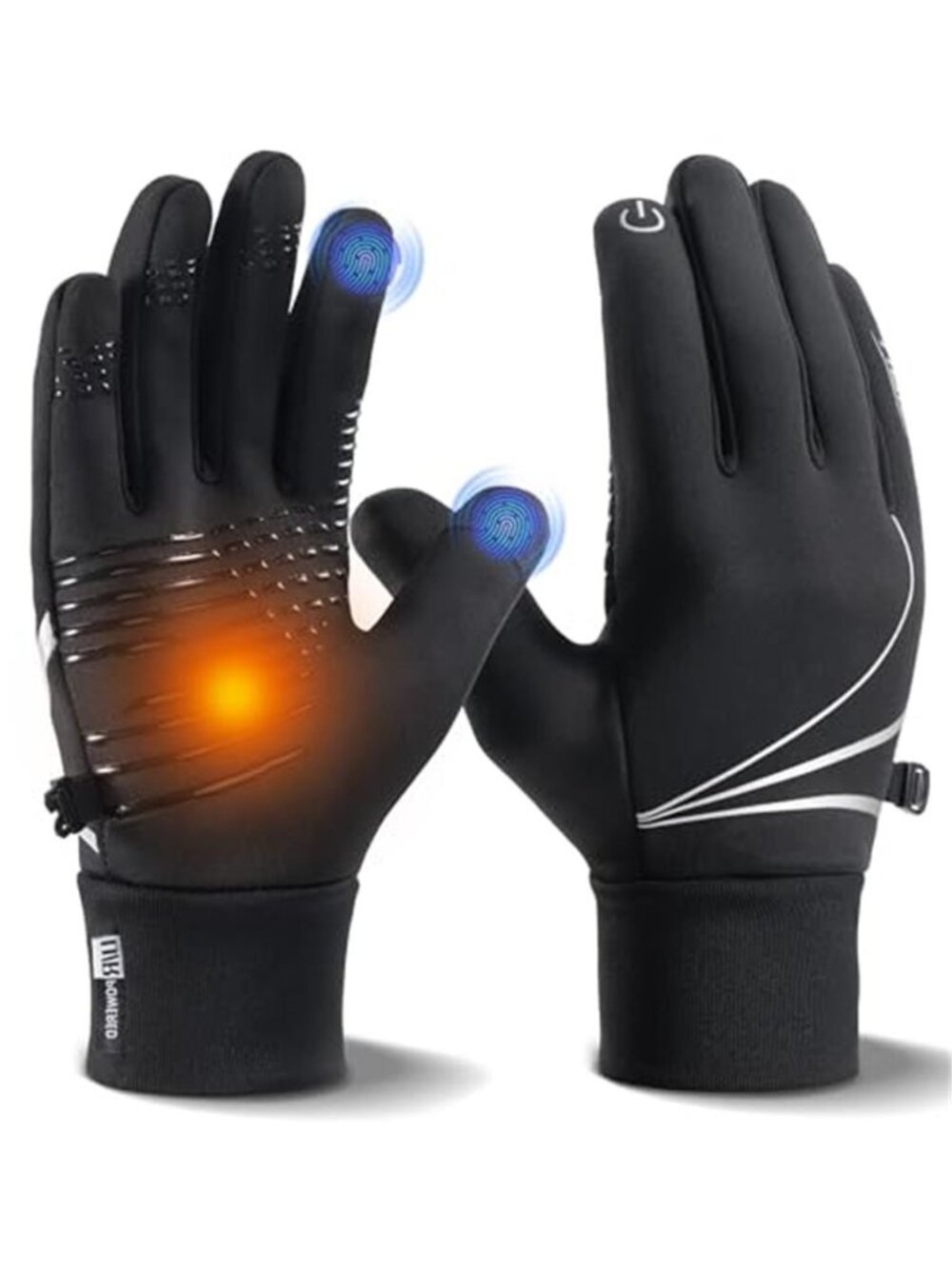 Winter Gloves Touchscreen Thermal Windproof Water Resistant Non Slip Warm Black